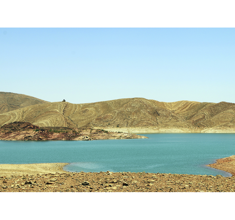 Mountain wall mural serene mountain lake - TenStickers