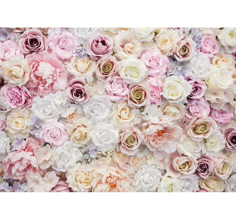 Flower wall mural rose blossom collection - TenStickers