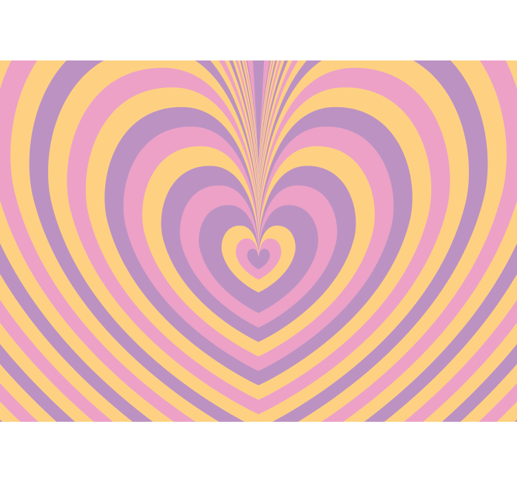 Love wall mural heart pattern design - TenStickers