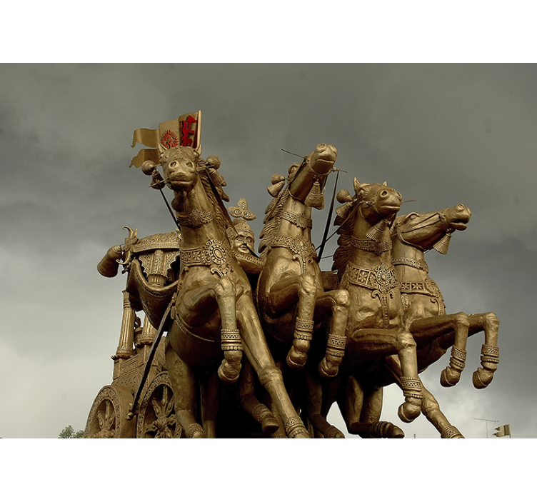 Vehicle wall mural historical chariot horses - TenStickers