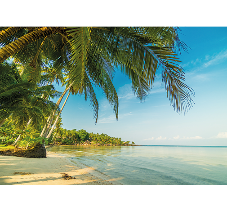 Nature wall mural tranquil beach scene - TenStickers