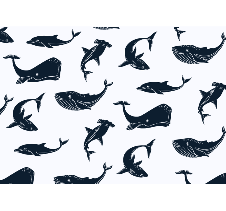 Animal wall mural with ocean life designs - TenStickers