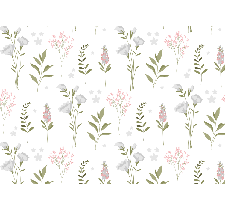 Delicate floral patterns flower wall mural - TenStickers