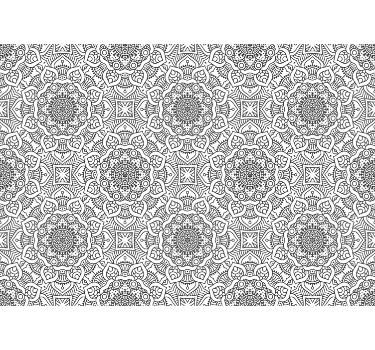 Mandala wall mural intricate geometric designs - TenStickers