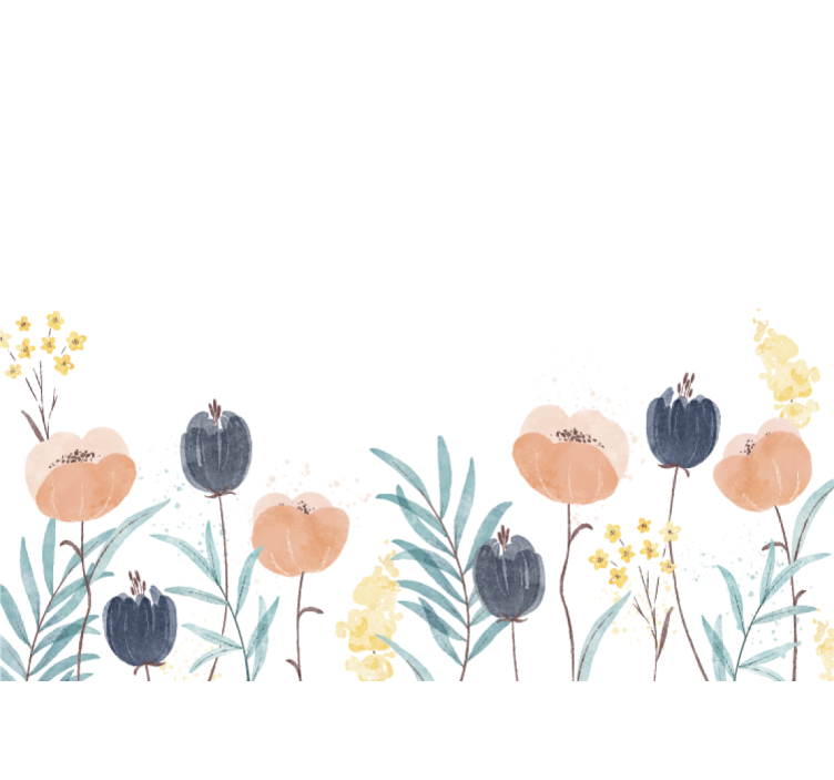 Delightful flower composition flower wall mural - TenStickers