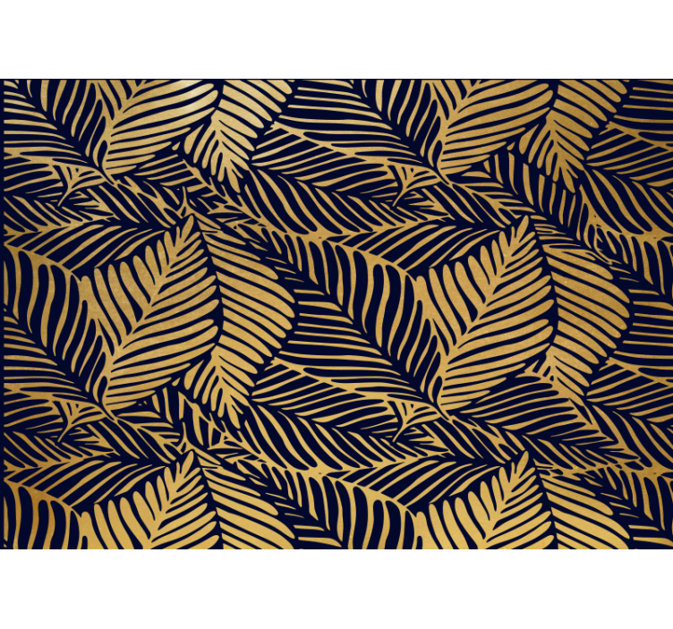 Nature wall mural detailed leaf patterns - TenStickers