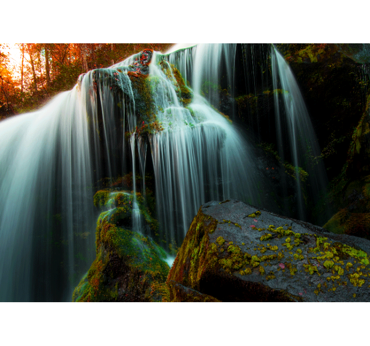 Waterfall wall mural gentle falling water - TenStickers