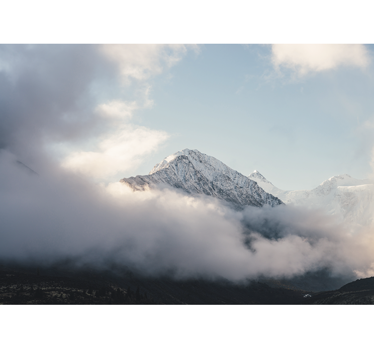 Mountain wall mural grand frosty summits - TenStickers