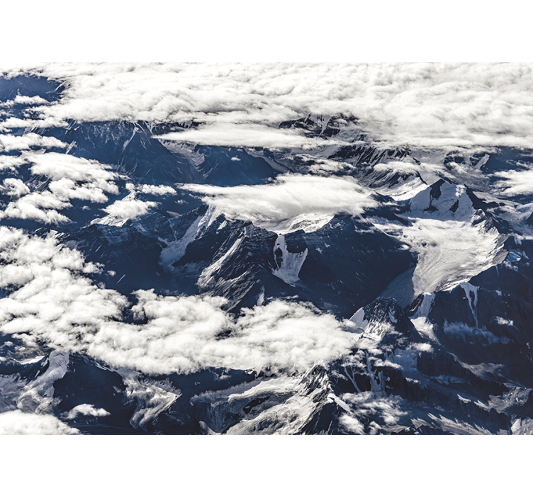 Mountain wall mural majestic mountain range view - TenStickers