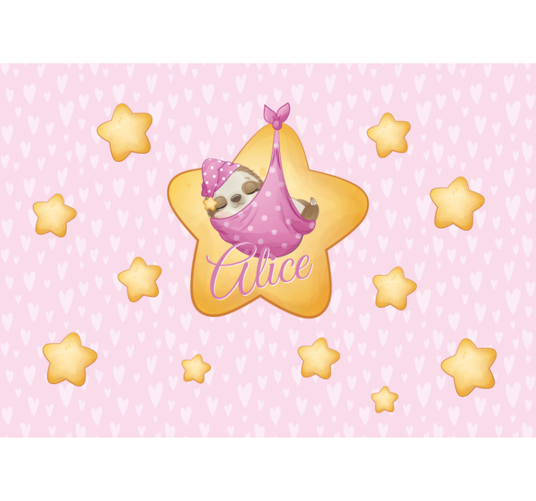 Nursery wall mural sloth in star - TenStickers