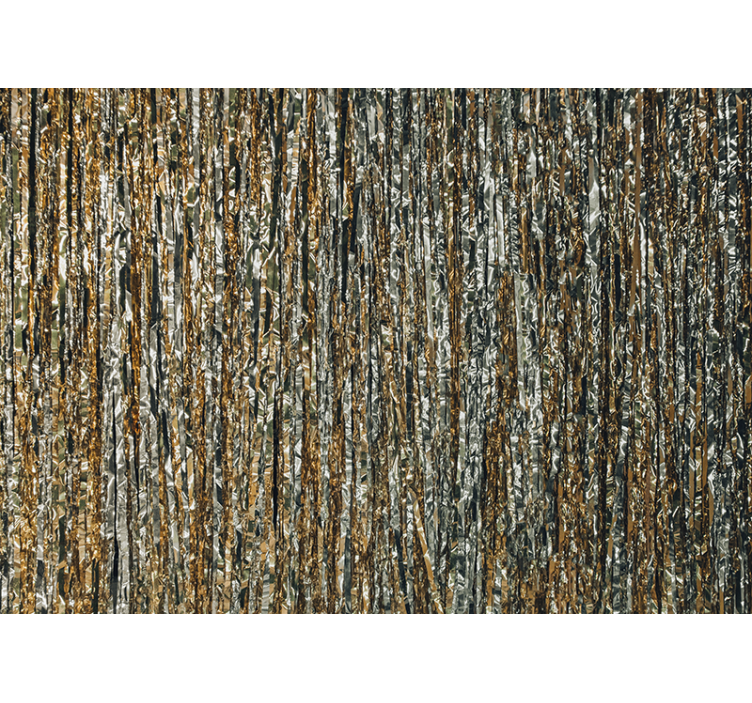 Textured wall mural shimmering metallic stripes - TenStickers