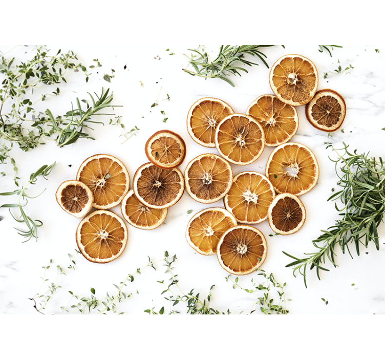 Dried Citrus Elegance flower wall mural - TenStickers