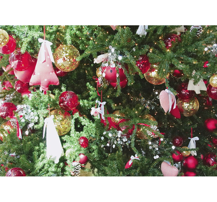 Christmas wall mural festive holiday decorations - TenStickers