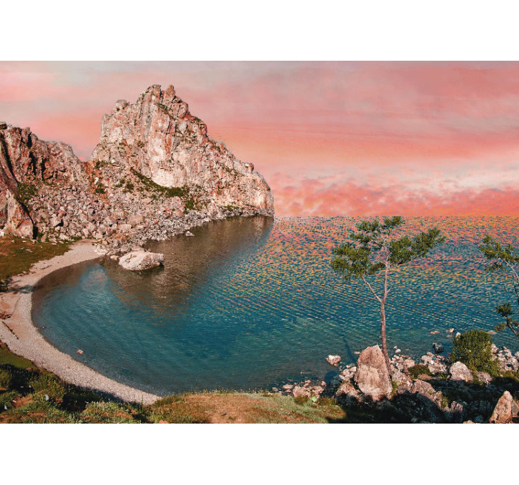 Landscape wall mural tranquil ocean view - TenStickers