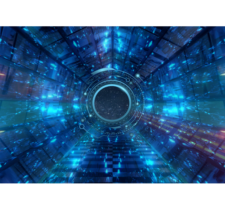 Space wall mural 3d cosmic gateway - TenStickers