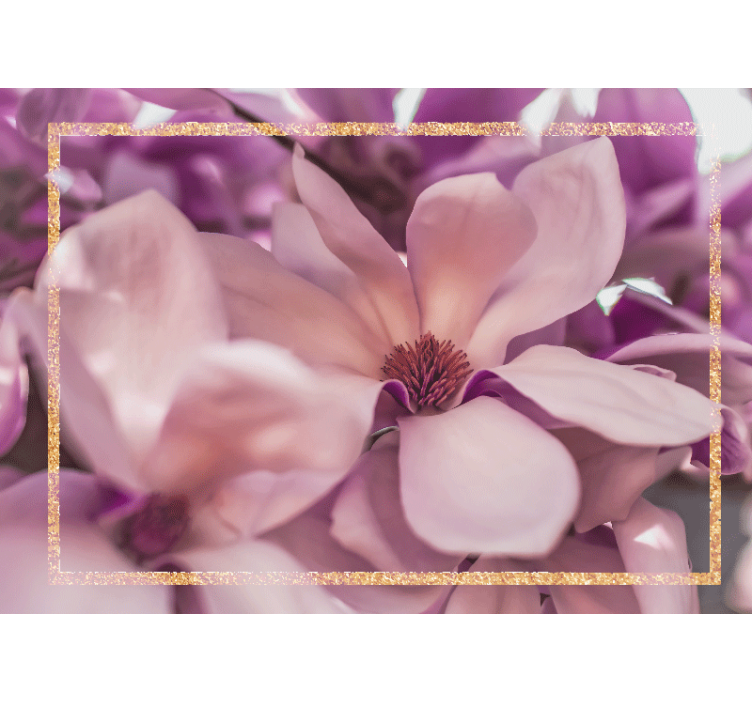 Flower wall mural magnolia blossom closeup - TenStickers