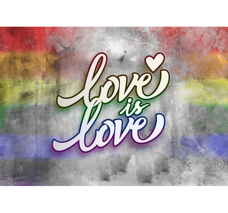 Love wall mural love is love - TenStickers