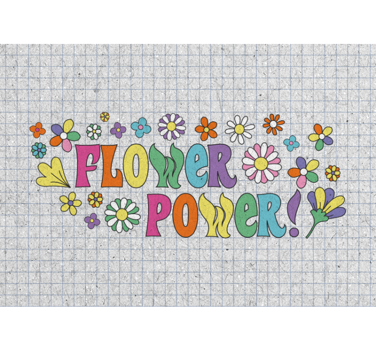 Flower wall mural in blooming power design - TenStickers