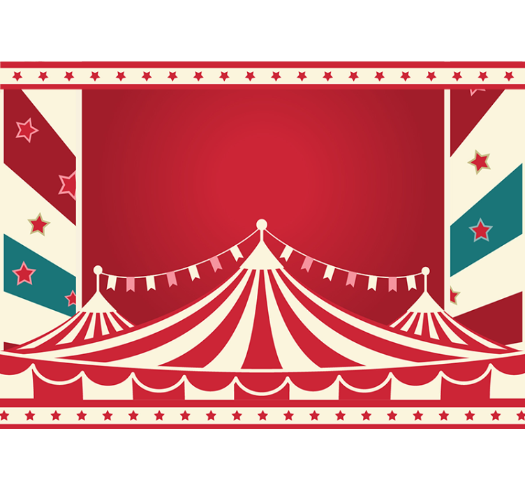 Fantasy circus banner red Kids wall Murals - TenStickers