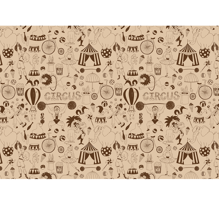 People wall mural circus performance artwork - TenStickers