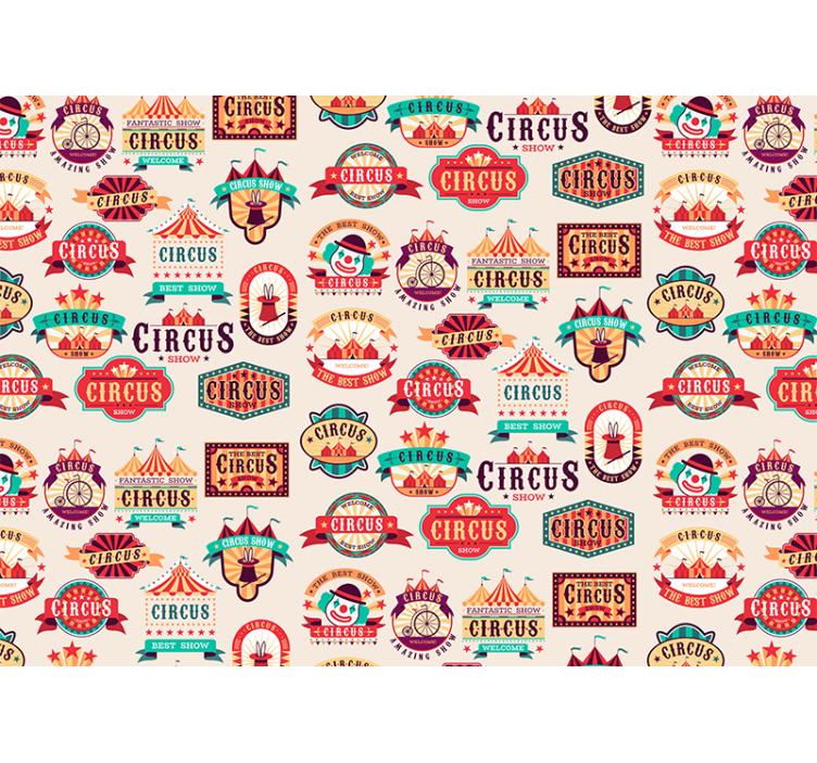 Quote wall mural circus-themed artwork - TenStickers