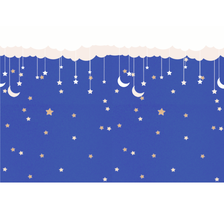 Kids wall mural night sky adventure - TenStickers