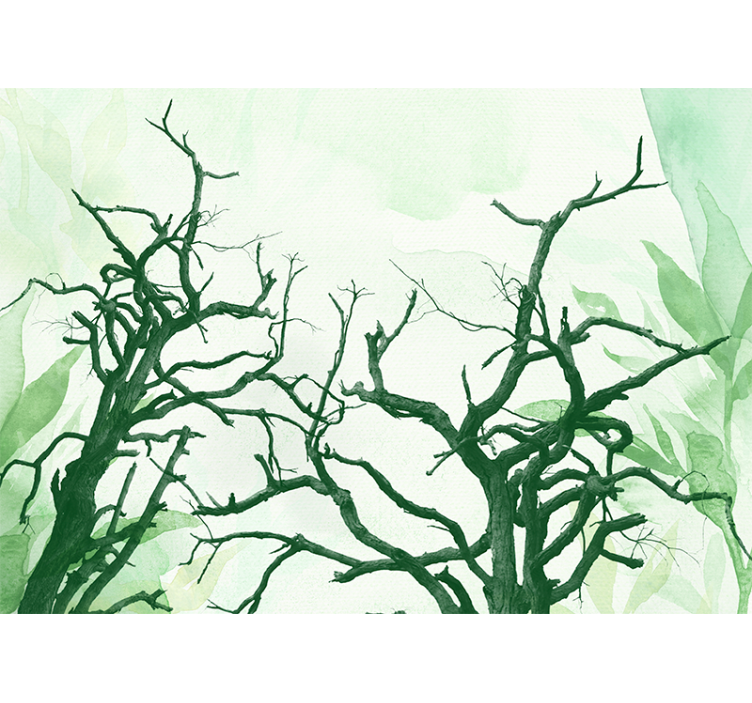 Tree mural intricate tree silhouettes - TenStickers