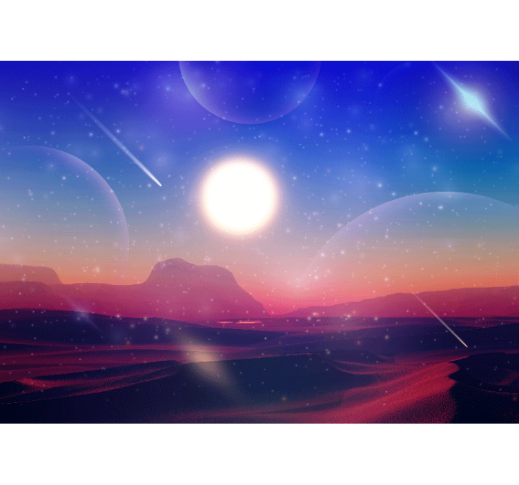Space wall mural heavenly dream world - TenStickers