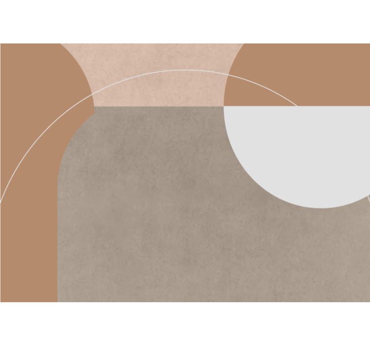 Modern wall mural geometric shape design - TenStickers