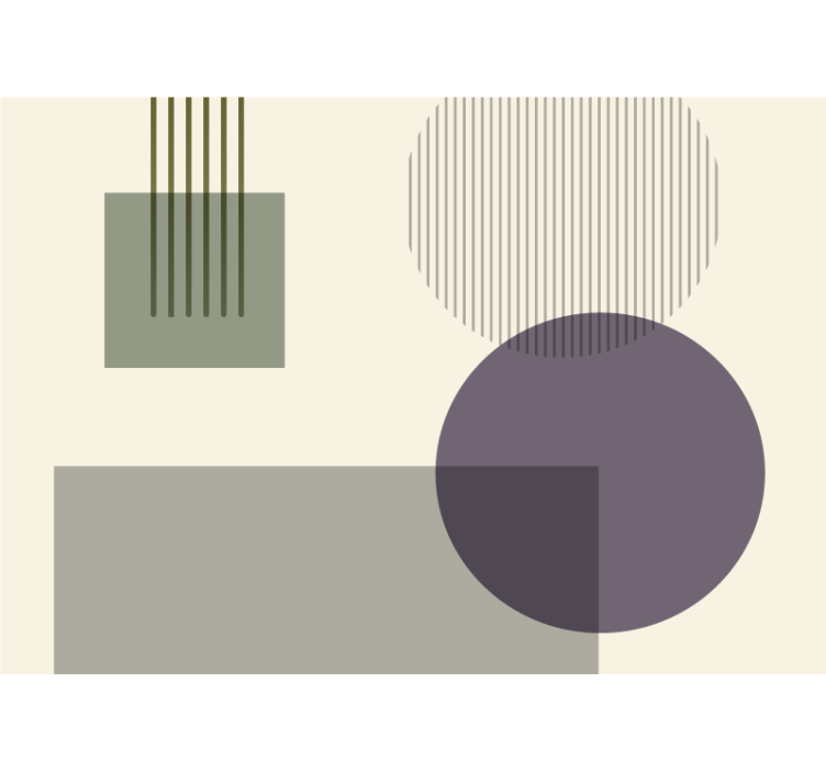 Abstract wall mural geometric shapes playful design - TenStickers