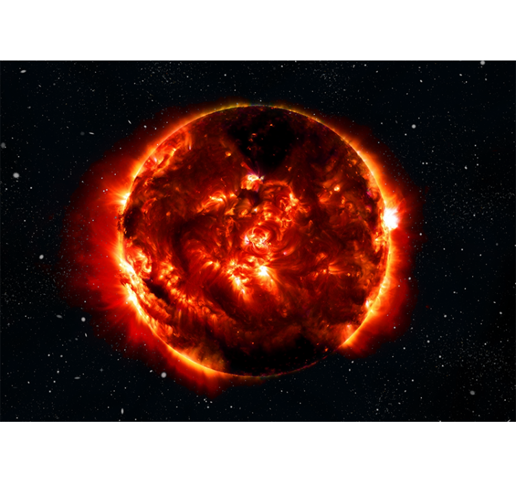 Space wall mural solar explosion design - TenStickers