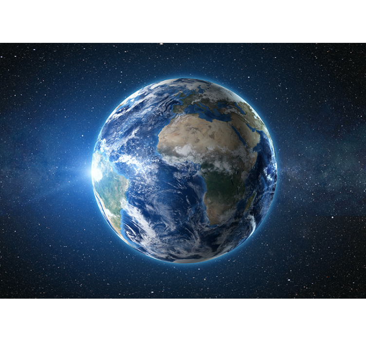 World map wall mural planet earth from orbit - TenStickers