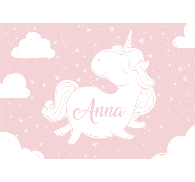 Kids wall mural playful unicorn design - TenStickers