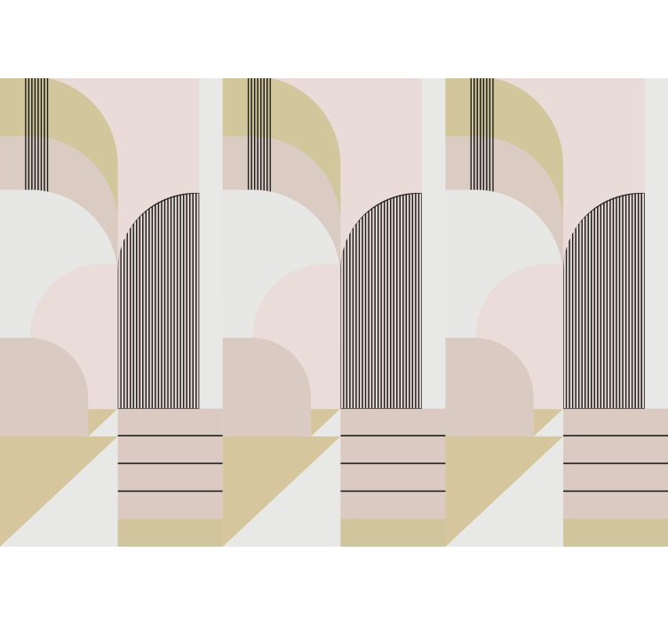 Modern wall mural geometric arch designs - TenStickers