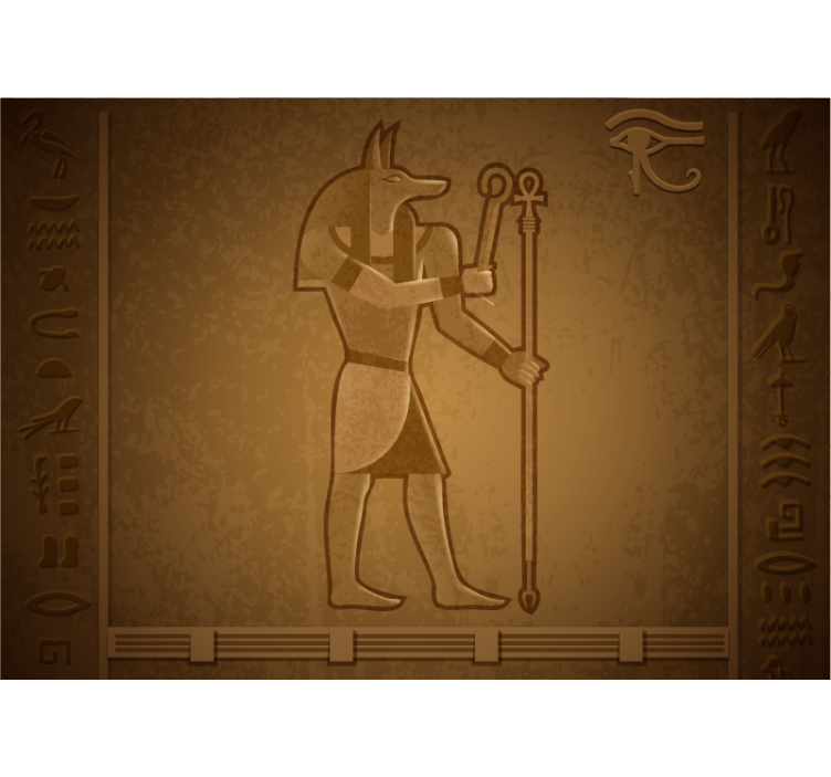 Animal wall mural of ancient egyptian god - TenStickers