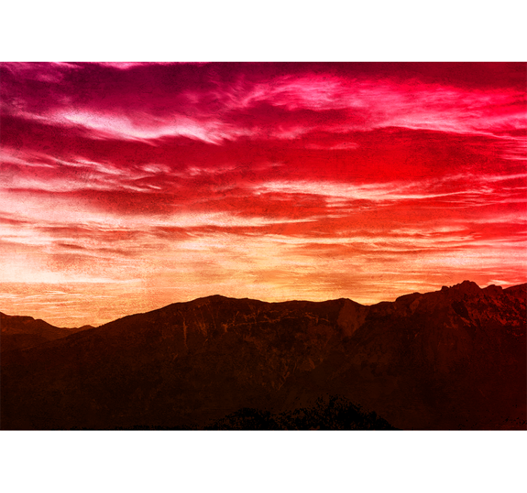 Sunset and clouds aesthetic Sky Wall Mural - TenStickers