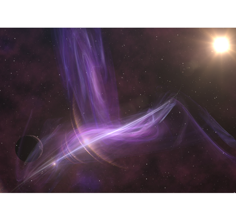 Space wall mural cosmic purple swirls - TenStickers