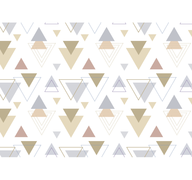 Abstract wall mural geometric triangle designs - TenStickers