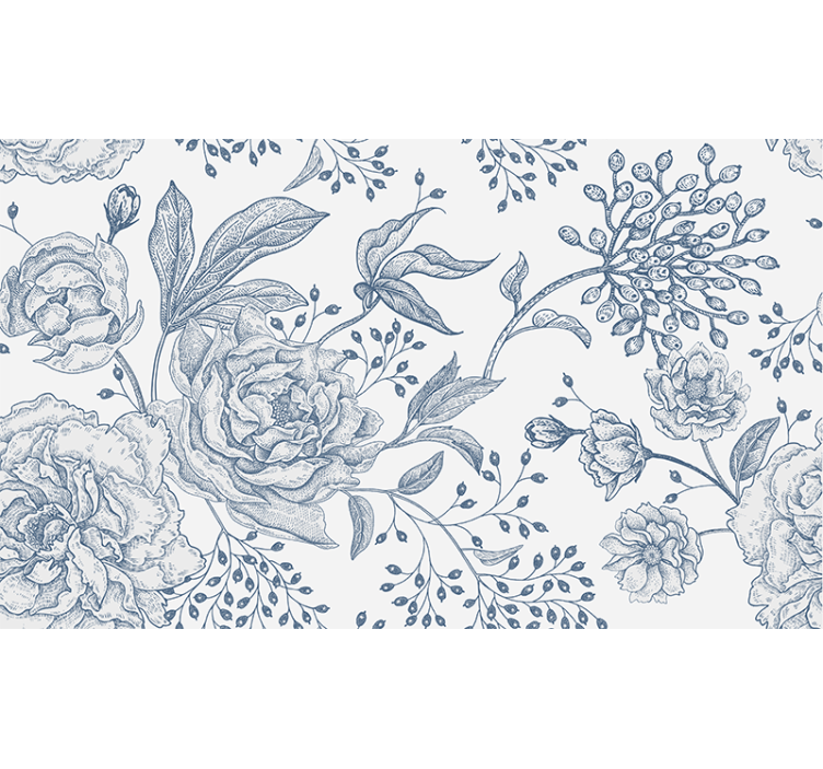Flower wall mural botanical arrangement design - TenStickers