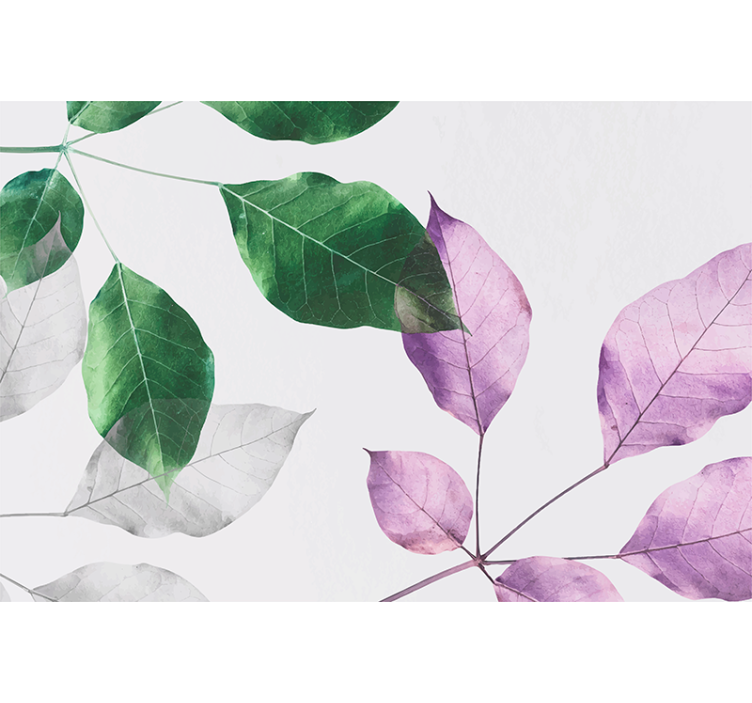 Nature wall mural leafy botanical touches - TenStickers