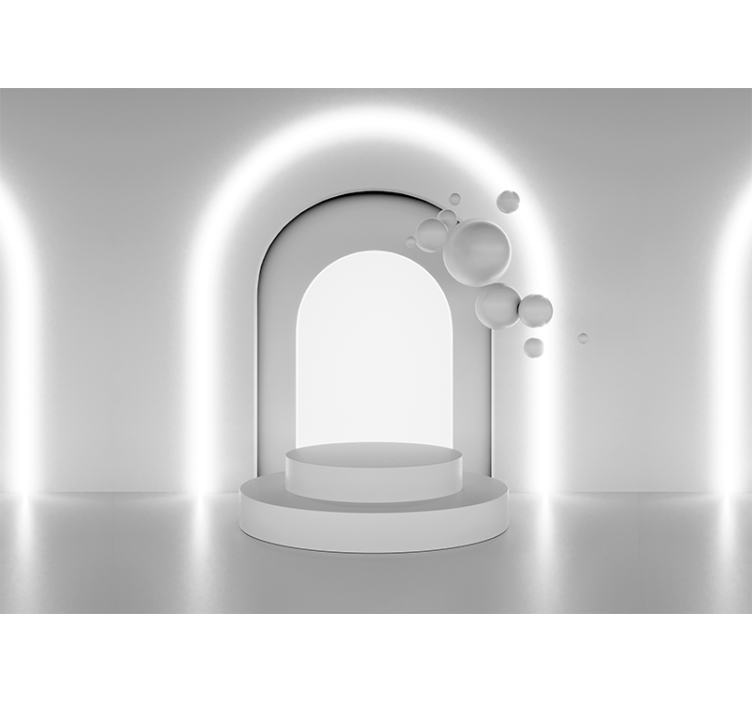 Abstract wall mural geometric arch pattern - TenStickers