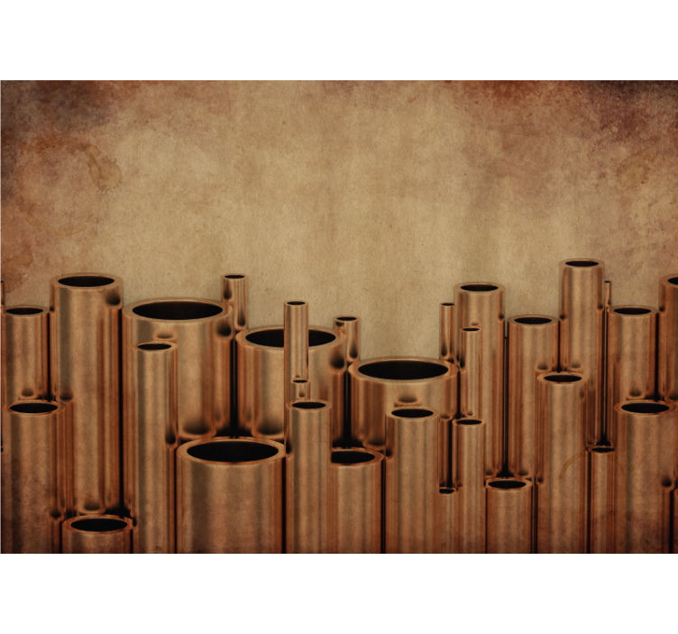 Texture and pattern wall mural textured pipe design - TenStickers