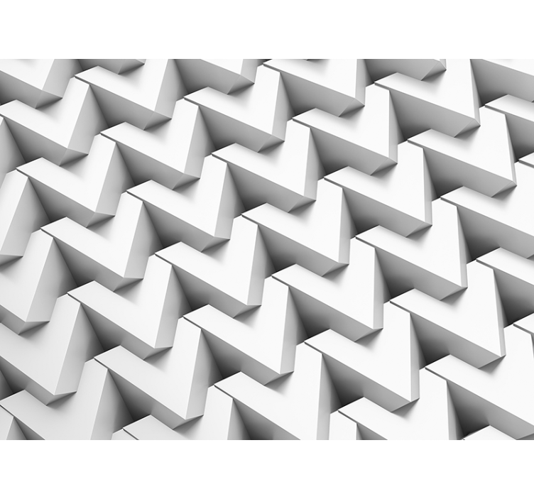 Texture and pattern wall mural three-dimensional chevron - TenStickers