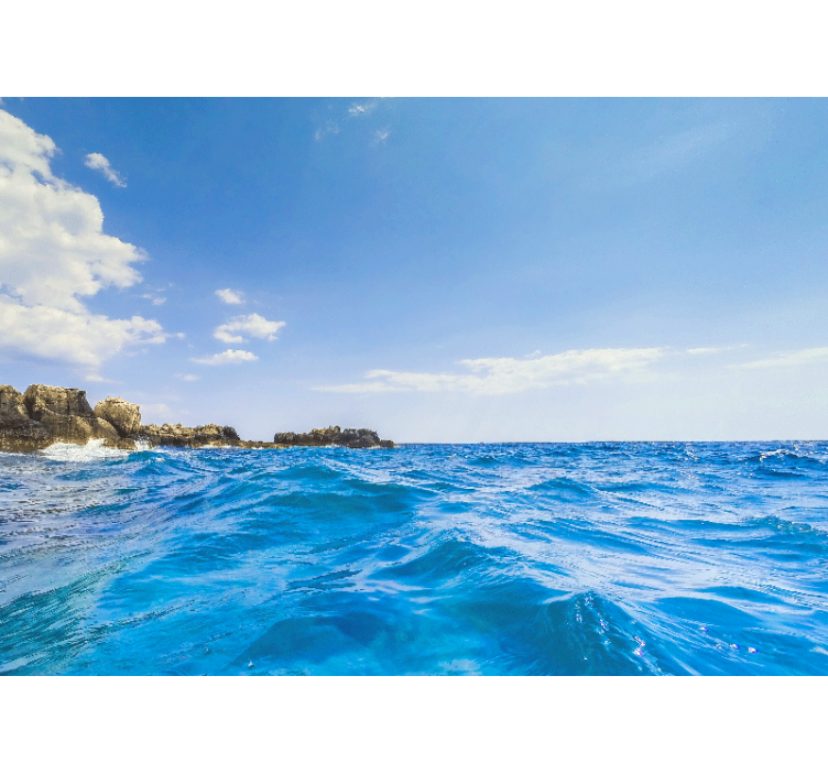 Sea animals wall mural coastal wave serenity - TenStickers