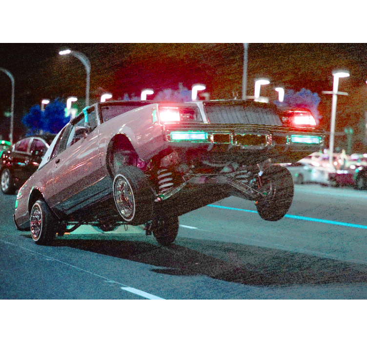 Vehicle wall mural classic car stunt - TenStickers