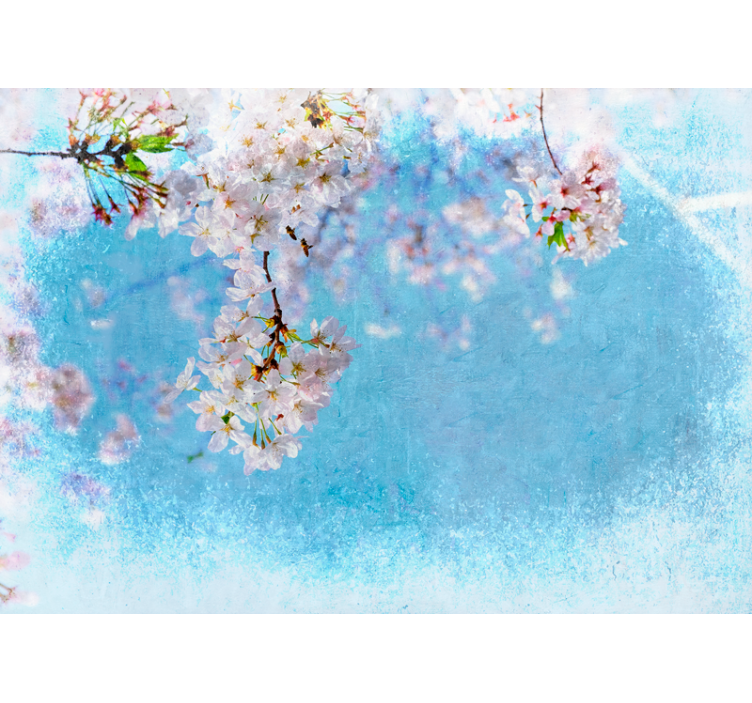 Cherry blossom serenity flower wall mural - TenStickers