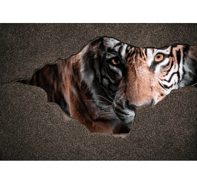 Animal wall mural tiger close-up - TenStickers