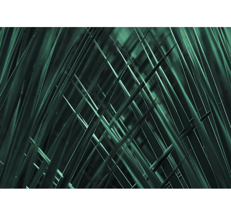 Nature wall mural textured green strands - TenStickers