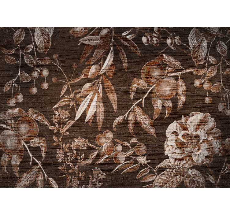 Flower wall mural floral art design - TenStickers