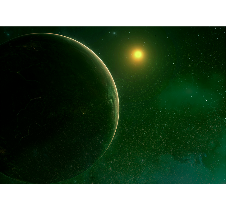 Space wall mural planetary celestial scene - TenStickers